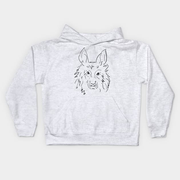 The Dog T Shirt Kids Hoodie by yaney85